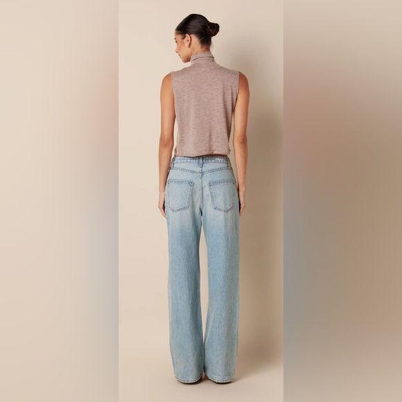 SABLYN Lera Cashmere Sleeveless Turtleneck in Aqua (Blue / Green) Size Small - Picture 9 of 9